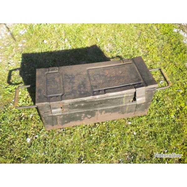 caisse munitions anglaises WW2 m�tallique type 25 Pounder 59