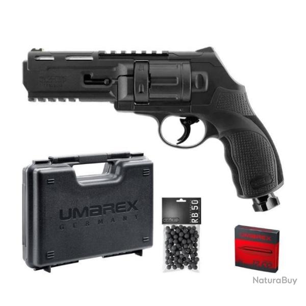 Pack revolver Umarex T4E TR50 gen2 calibre .50 noir (13J)