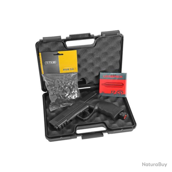 Pack pistolet Umarex T4E TP50 gen2 calibre .50 noir (13J)