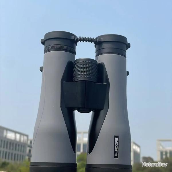 Jumelles 10x50 HD Compactes Haute Puissance pour Chasse Oiseaux Voyages Matchs et Etoiles Gris