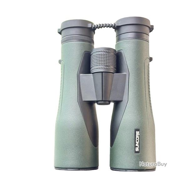 Jumelles 10x50 HD Compactes Haute Puissance pour Chasse Oiseaux Voyages Matchs et Etoiles Gris