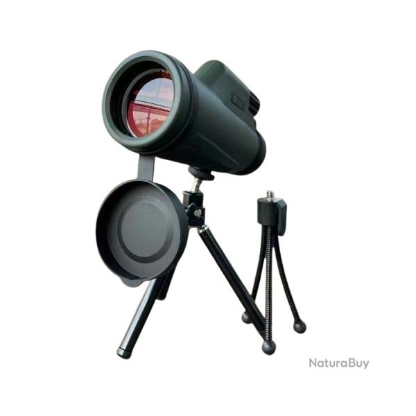 Monoculaire HD 10x42 �tanche IPX4 avec Tr�pied Compact Observation Chasse Randonn�e Nature