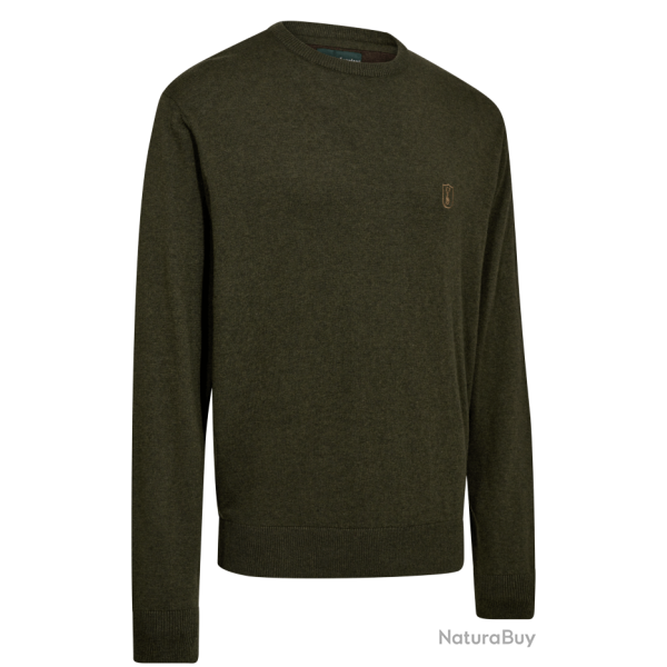 Pull col rond Harrington kaki DEERHUNTER