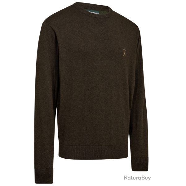 Pull col rond Harrington marron DEERHUNTER-3XL