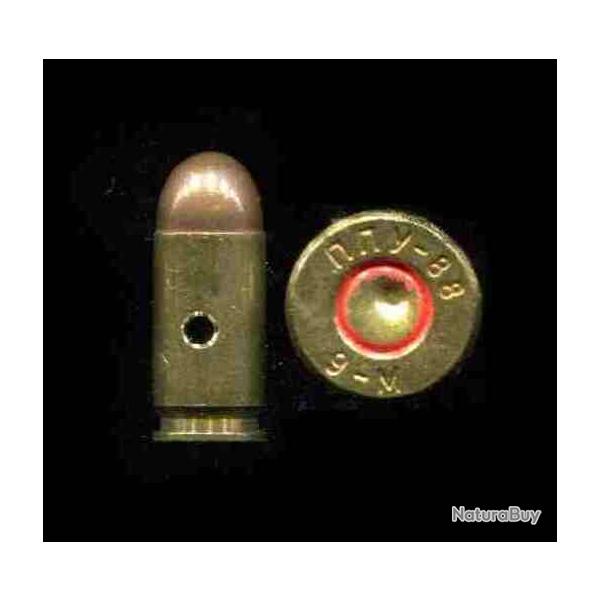 9 x 18 Makarov - Yougoslavie - �tui laiton -  joint rouge - marquage : nny ... 9-M