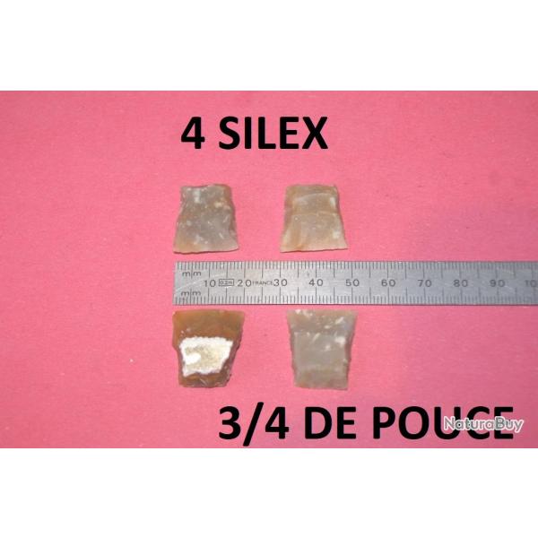 lot de 4 silex blonds 3/4 DE POUCE - VENDU PAR JEPERCUTE (D24C171)
