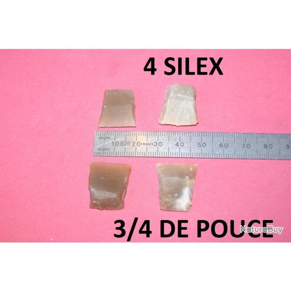 lot de 4 silex blonds 3/4 DE POUCE - VENDU PAR JEPERCUTE (D24C175)