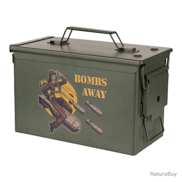 Caisse boite munitions metal bombs away Ammunition box crate metal bombs away
