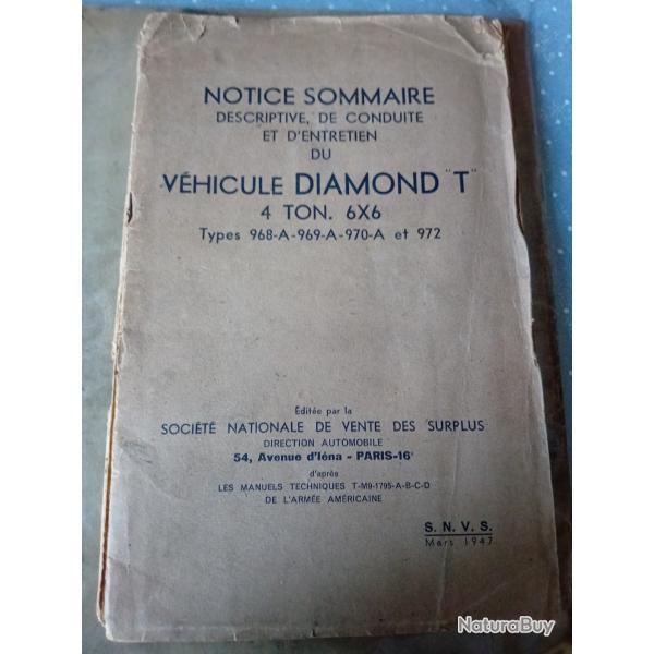 Notice du v�hicule DIAMOND T