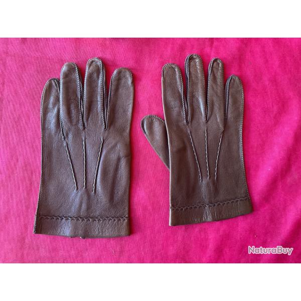 Gants en cuir, taille 6, pas de prix de rserve