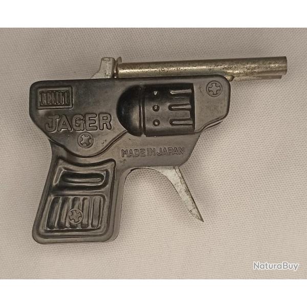 Pistolet jouet � amorce JAGER en plastique vintage made in Japan n�7
