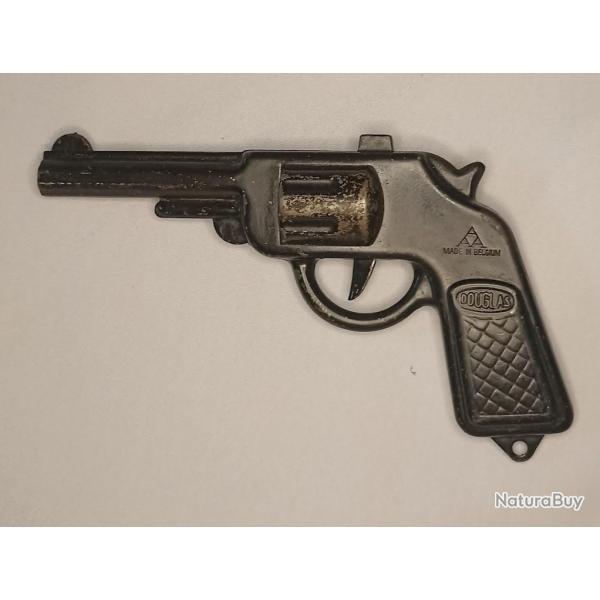 Pistolet jouet ancien en t�le DOUGLAS made in Belgium vintage n�9