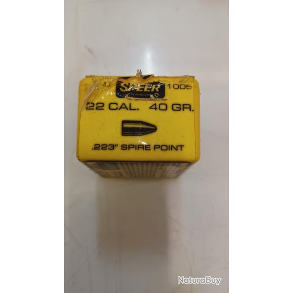 Ogives speer diametre 0.223 spire point 40gr