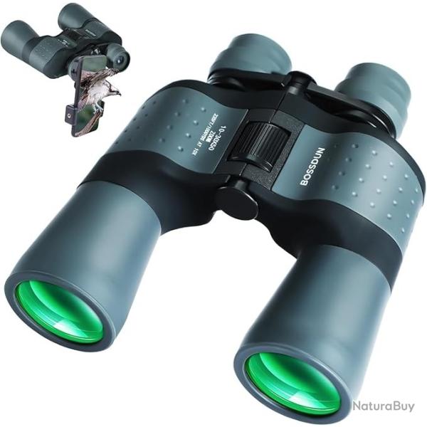 Jumelles HD Zoom 10-30x50 �tanches Optique FMC BAK7 Chasse Observation Concerts Activit�s Plein Air