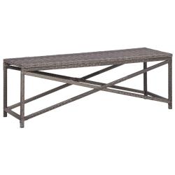 Banc de jardin 120 cm R&eacute;sine tress&eacute;e Gris
