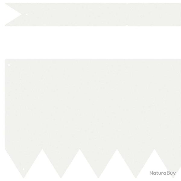 Bordures de Jardin 10 pcs Blanches 100x0.5x20 cm Plastique