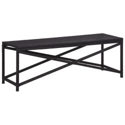 Banc de jardin 120 cm R&eacute;sine tress&eacute;e Noir