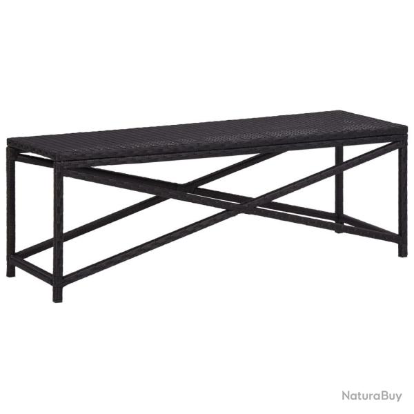 Banc de jardin 120 cm Rsine tresse Noir