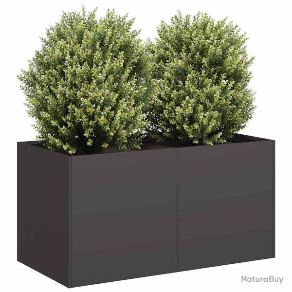 Jardini�re noir 80x40x40 cm acier lamin� � froid