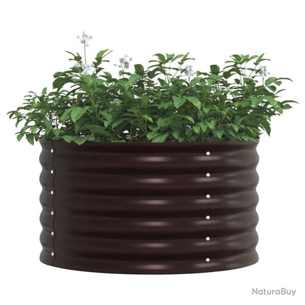 Bac sur�lev� Marron 80x80x44 cm en acier galvanis�