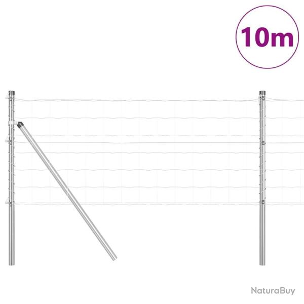 Cl�ture Euro avec 7 poteaux 0,8 x 10 m en acier galvanis�
