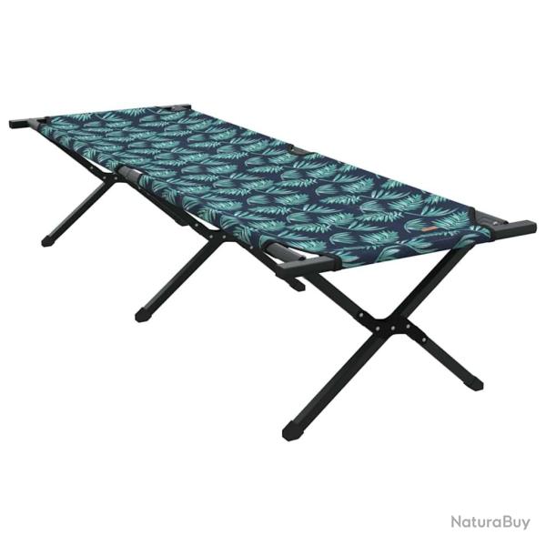 Chaises longues pliantes 2 pcs, avec sac de transport, motif feuilles, en tissu Oxford 600D.