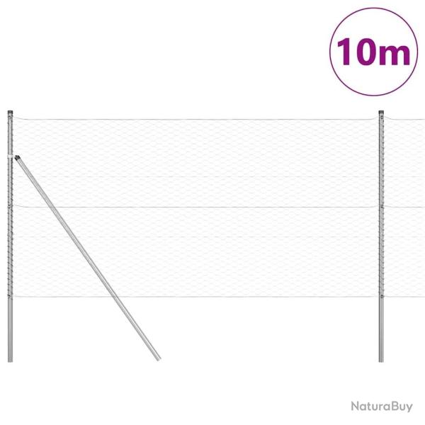 Cl�ture hexagonale 1,2x10 m acier galvanis�