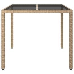Table de Jardin Beige 90 x 90 x 75 cm polyrotin