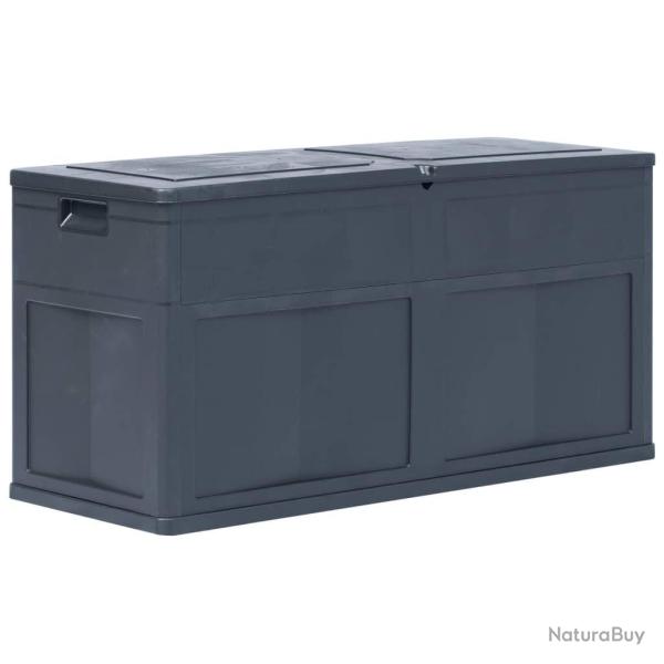 Bote de rangement de jardin 320 L Noir