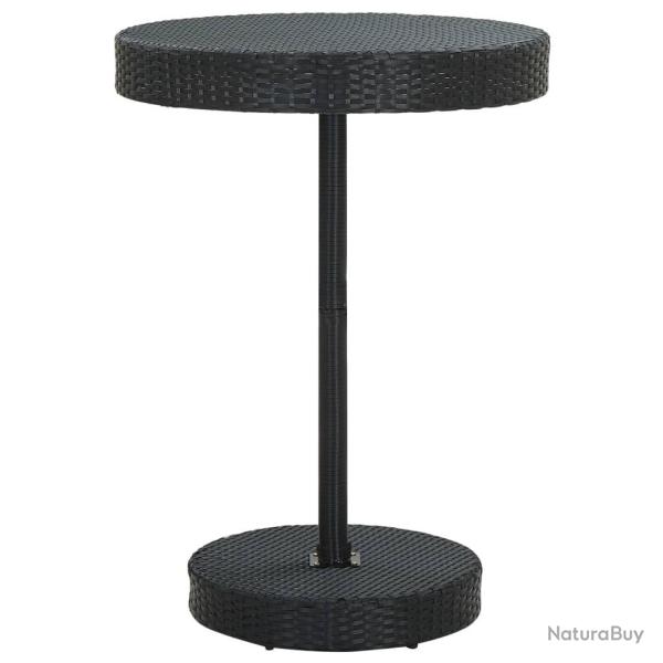 Table de jardin Noir 75,5x106 cm Rsine tresse