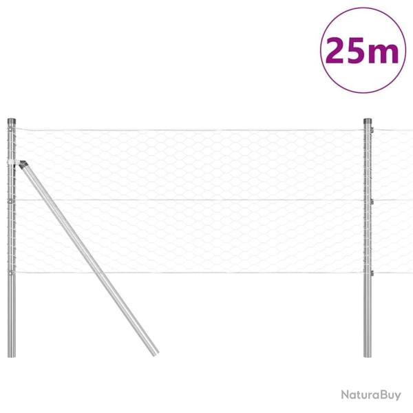 Cl�ture Hexagonale 0.6 x 25 m en Acier Galvanis�