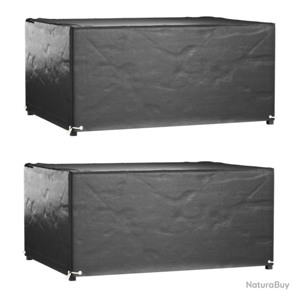 Housses salon de jardin2pcs 8oeillets 160x120x75cm rectangulaire
