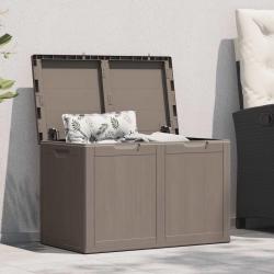 Bo&icirc;te de rangement de jardin 180 L Marron PP aspect bois