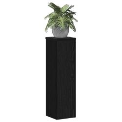 Supports pour Plantes - 2 pcs en Ch&ecirc;ne Noir - 17 x 17 x 60 cm - Bois d'Ing&eacute;nierie