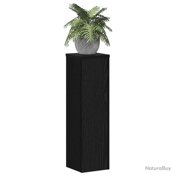 Supports pour Plantes - 2 pcs en Ch�ne Noir - 17 x 17 x 60 cm - Bois d'Ing�nierie