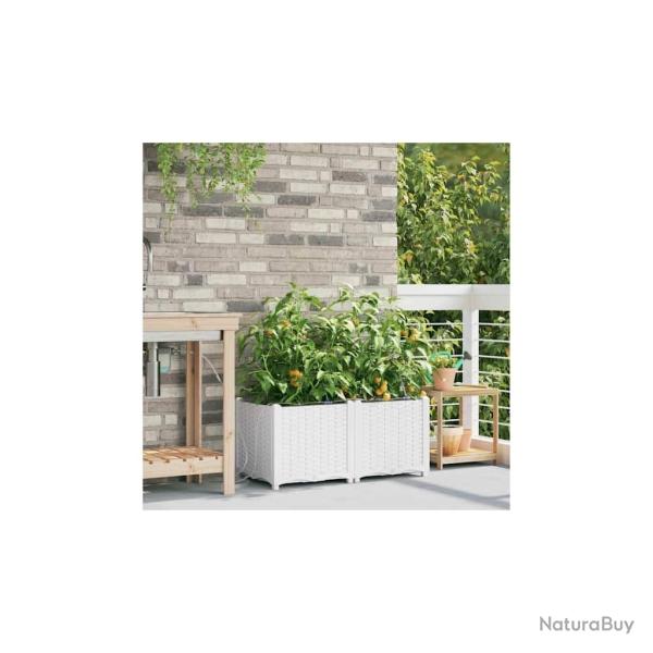 Jardini�res de jardin 1 pc Blanc 80 x 40 x 37.5 cm Plastique