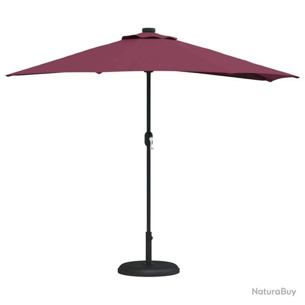 Parasol de jardin Rouge bordeaux 294 x 150 x 224 cm tissu