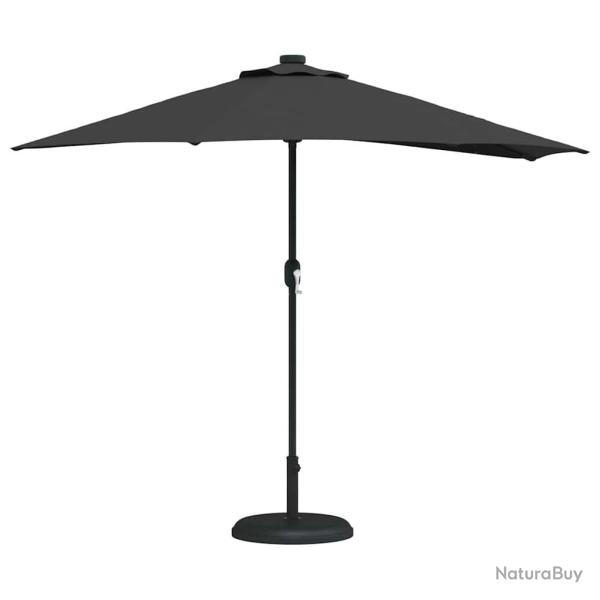 Parasol de jardin Noir 294 x 150 x 224 cm tissu