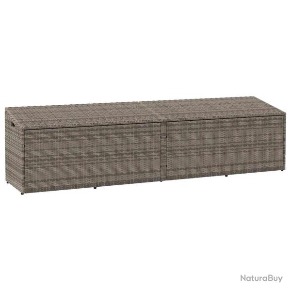 Bote de rangement de jardin gris 220x50x58 cm rsine tresse