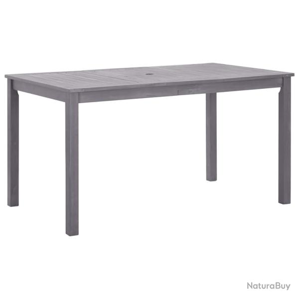Table de jardin Dlavage gris 140x80x74 cm Bois d'acacia massif