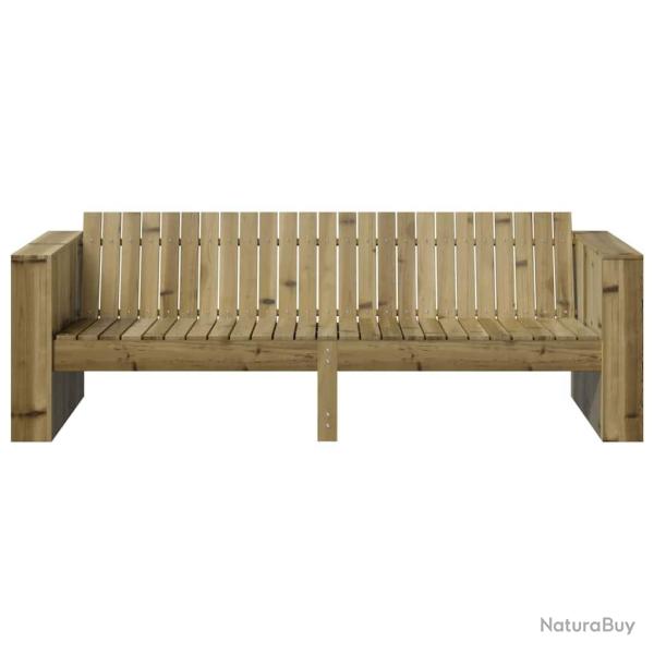Canap de jardin 3 places 185.5x60x62 cm en bois trait