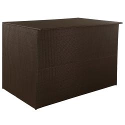Bo&icirc;te de stockage de jardin marron 150x100x100cm R&eacute;sine tress&eacute;e