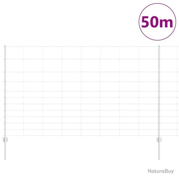 Poteaux de cl�ture 22 pcs U-Channel 140 cm Acier Galvanis�