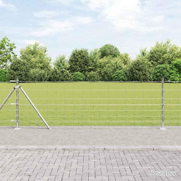 Grillage de Champ 0,8 x 50 m Acier Galvanis�