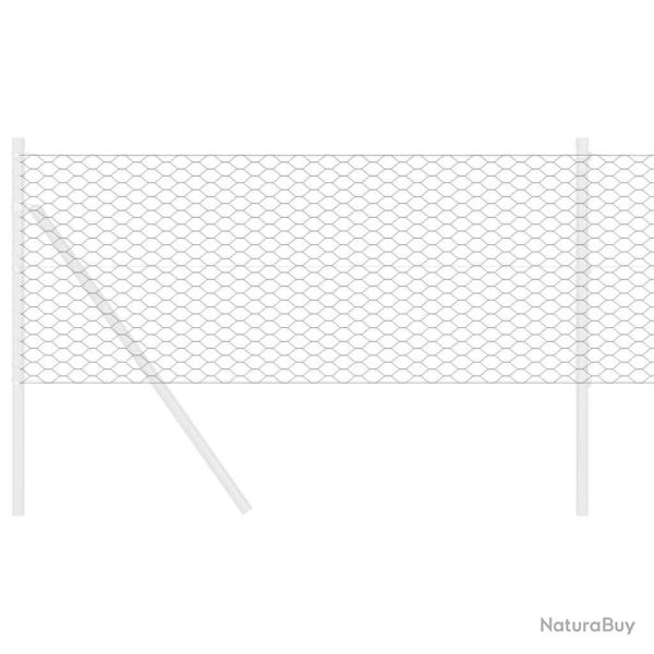 Cl�ture Hexagonale Grise Gris 0.4 x 25 m Acier