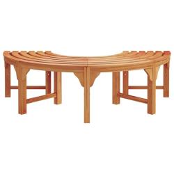 Banc d'ext&eacute;rieur en bois solide d'eucalyptus demi-rond de 160 cm vidaXL