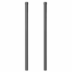 Poteau de cl&ocirc;ture. 2 pcs Gris 100 cm Acier peint par poudre