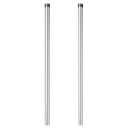 Poteau de cl&ocirc;ture. 2 pcs Argent&eacute; 110 cm Acier peint par poudre