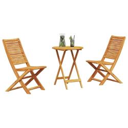 Ensemble de mobilier d'ext&eacute;rieur 3 pcs 60 x 60 x 75 cm