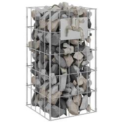 Colonne Gabion avec Robinet 50x25x25 cm Acier Inoxydable